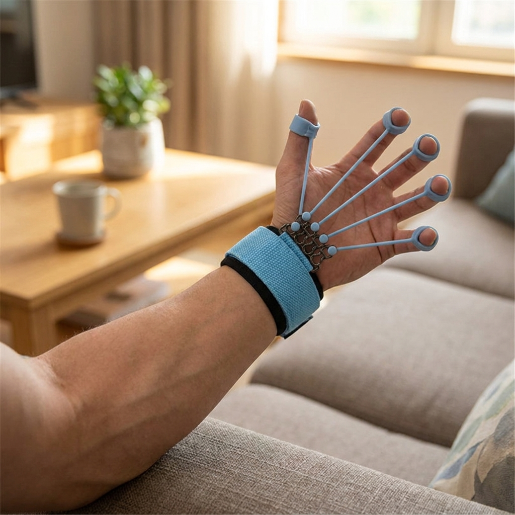 Finger strength trainer in use - lifestyle