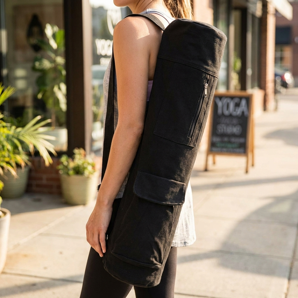 Yoga mat backpack in use - lifestyle