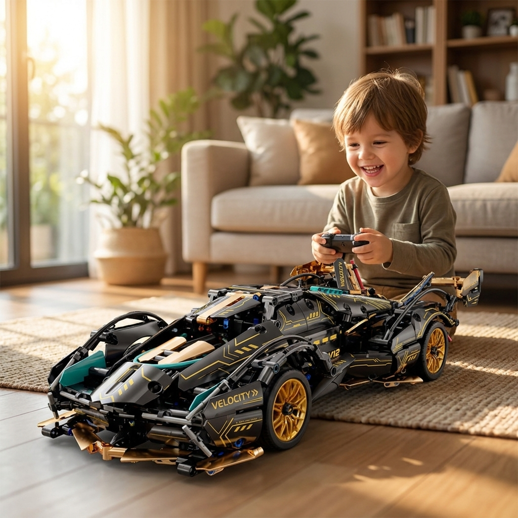 RC racing car toy in play - lifestyle