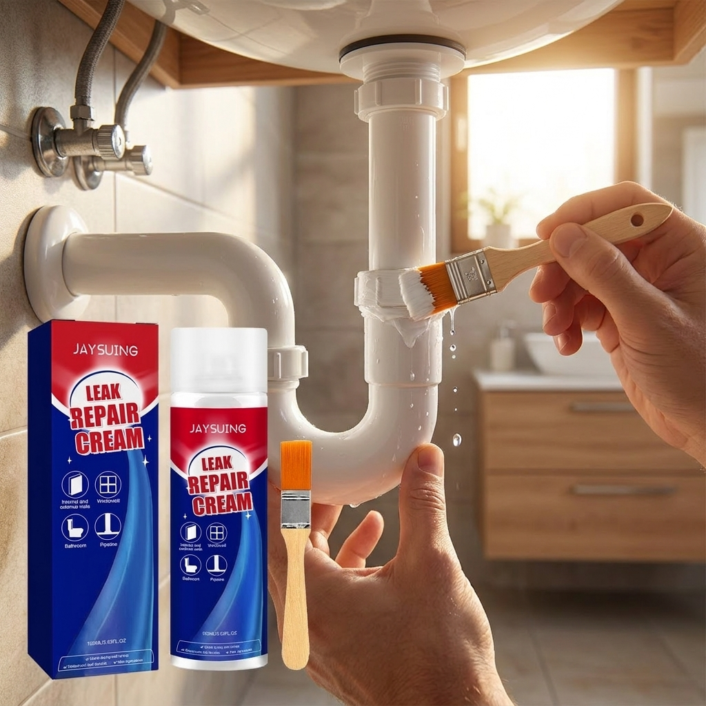 Pipe repair adhesive in use - lifestyle