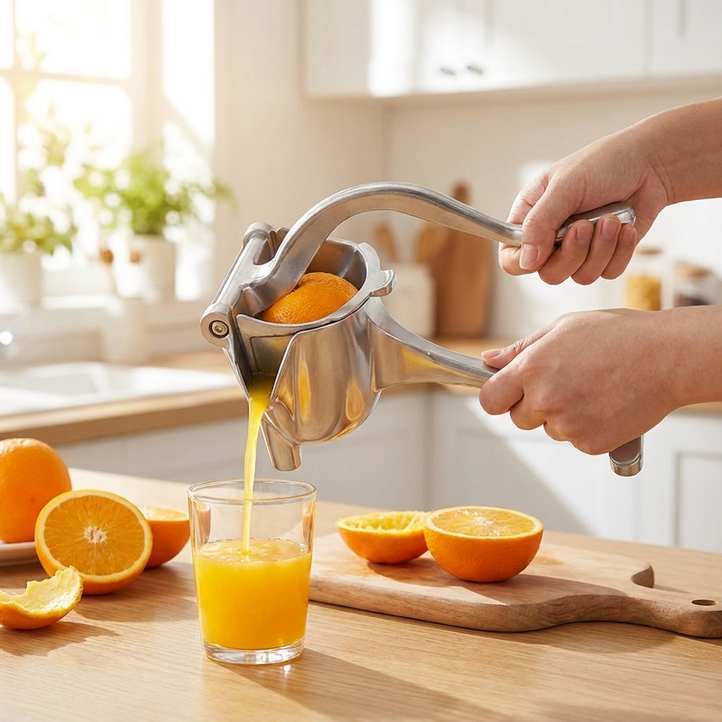 Manual juicer in use - lifestyle