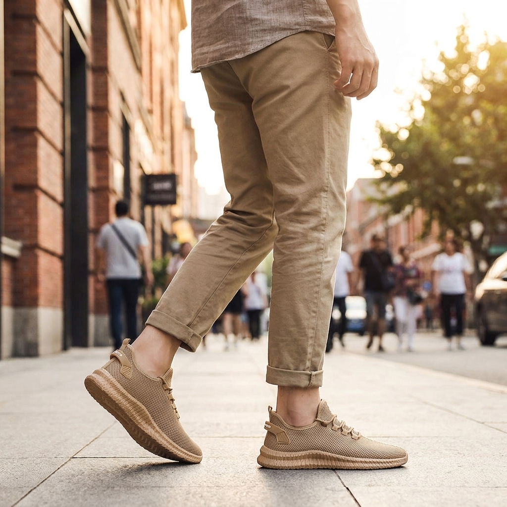 Breathable sneakers worn - lifestyle