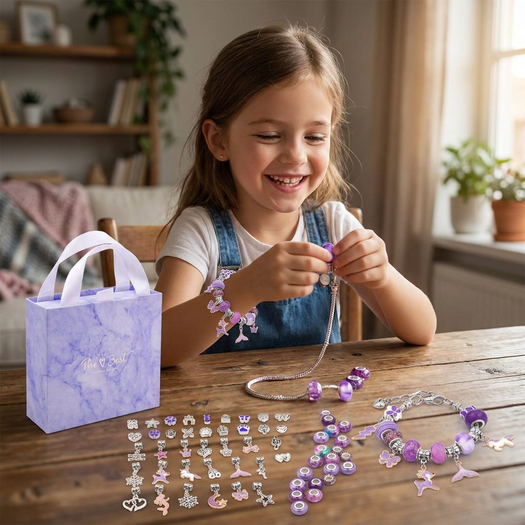 DIY jewelry bracelet kit in use - lifestyle