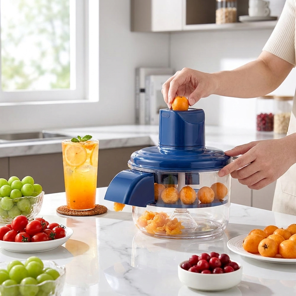 Grape peeler in kitchen, lifestyle