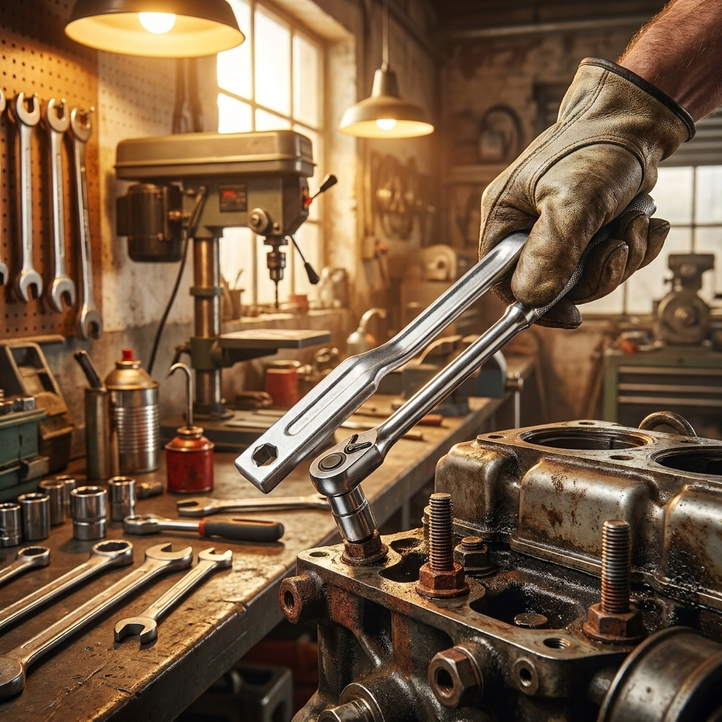 Wrench extension in use, lifestyle