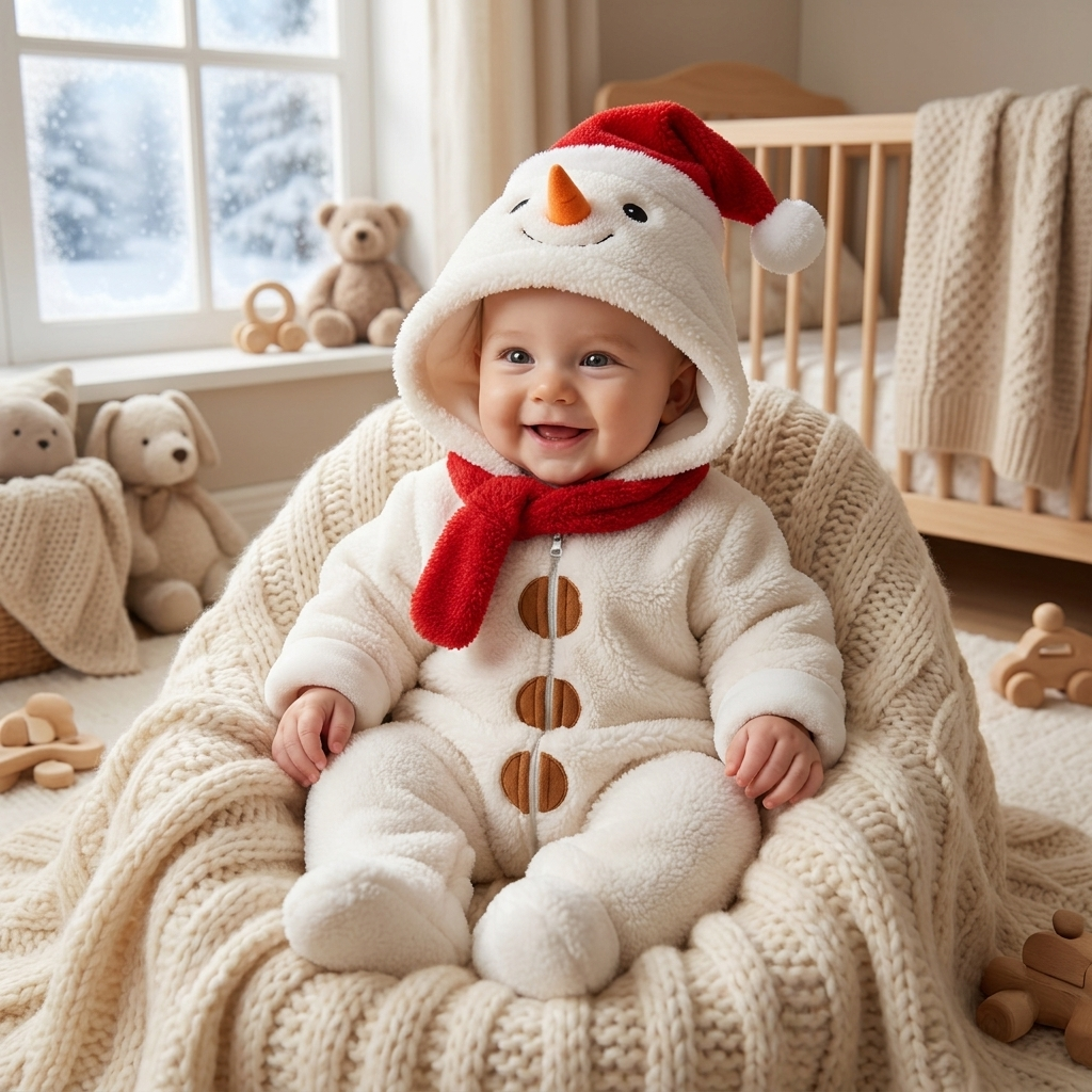Baby jumpsuit worn, lifestyle