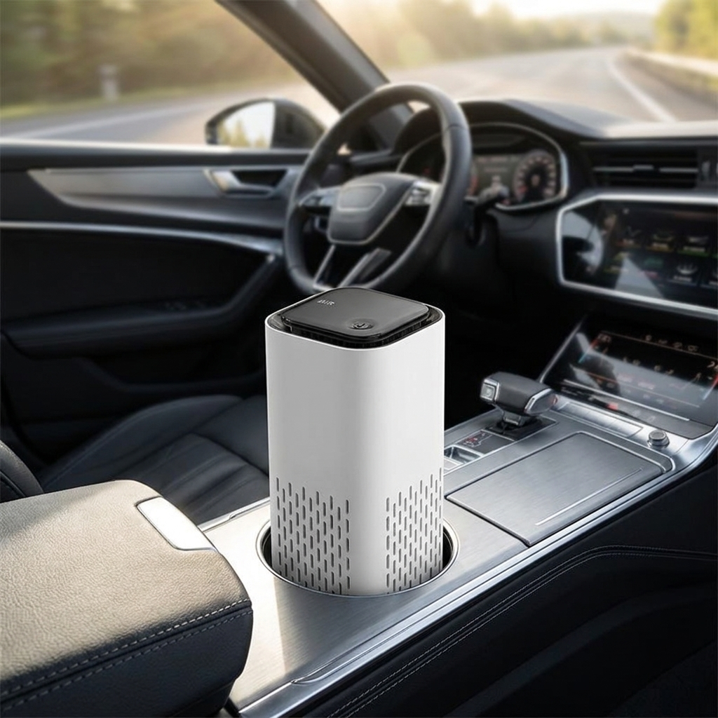 Car air purifier in car, lifestyle